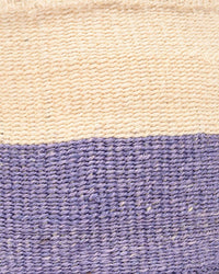 The Basket Room - JADALA: Lavender Colour Block Woven Basket: M / Purple / Colour Block