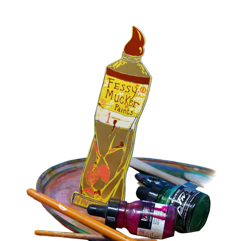Fessy Mucker Bookmark - Yellow