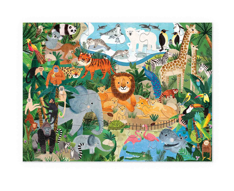 Crocodile Creek 24 Piece Zoo FSC Puzzle - Jigsaw