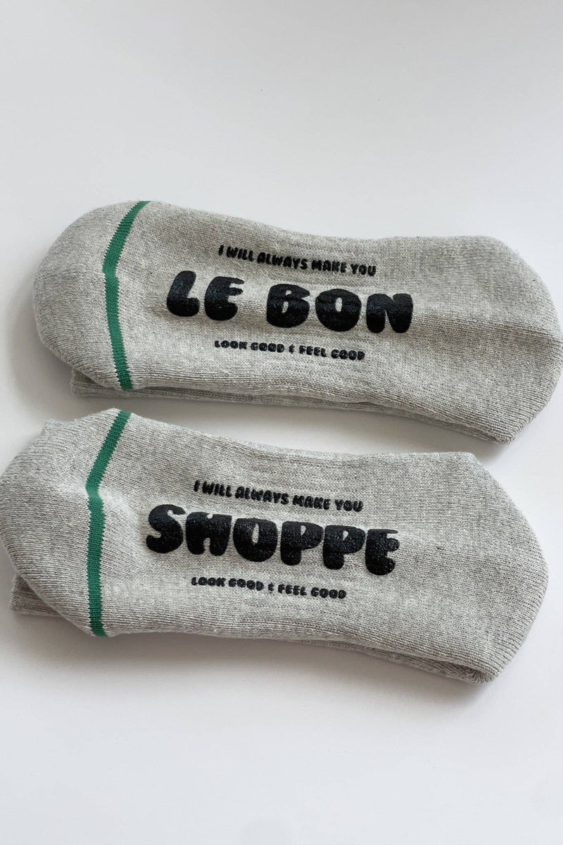 Hugger Socks - Heather Grey/Black