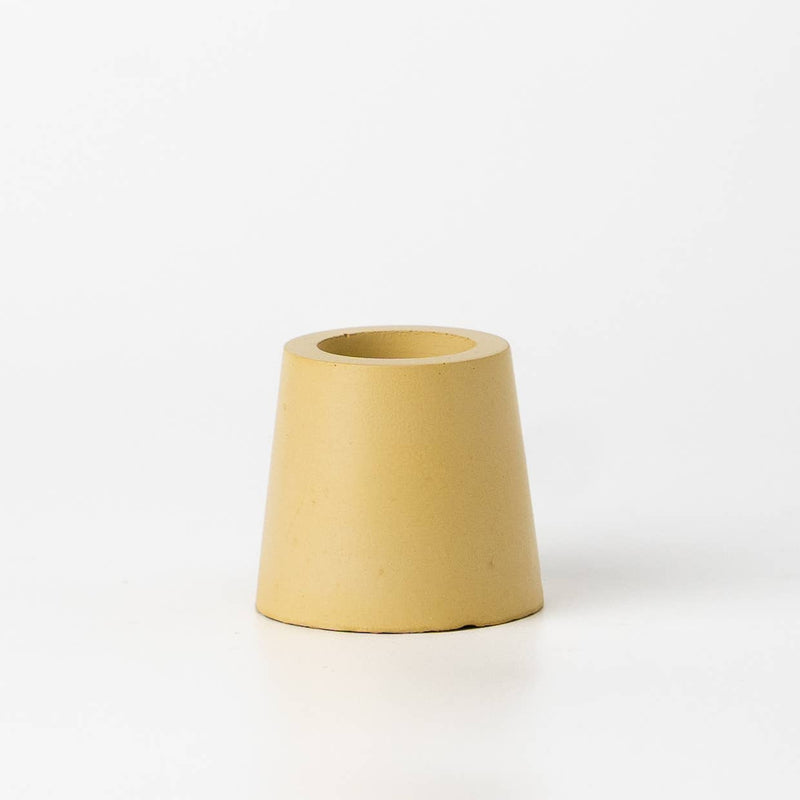 Stump Candle Holder Mustard