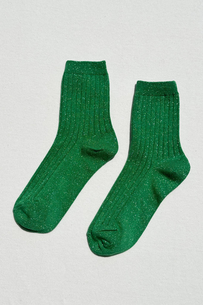 Her Socks - Emerald Glitter