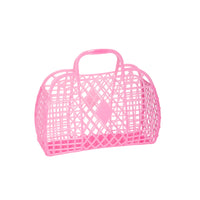 Retro Basket Jelly Bag - Small Neon Pink