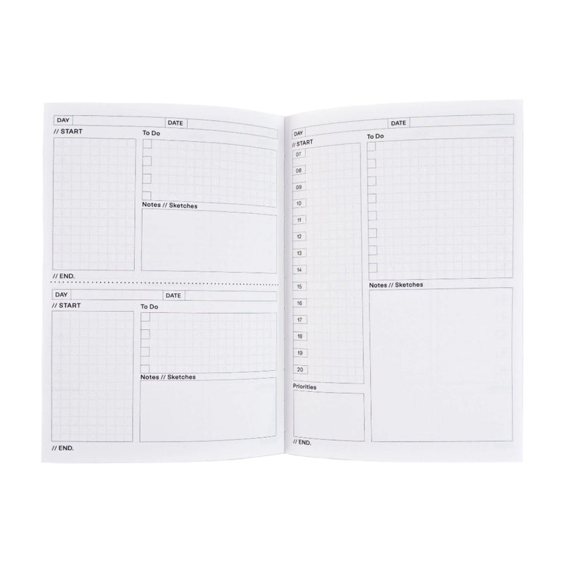 Beams Undated Daily Planner Book