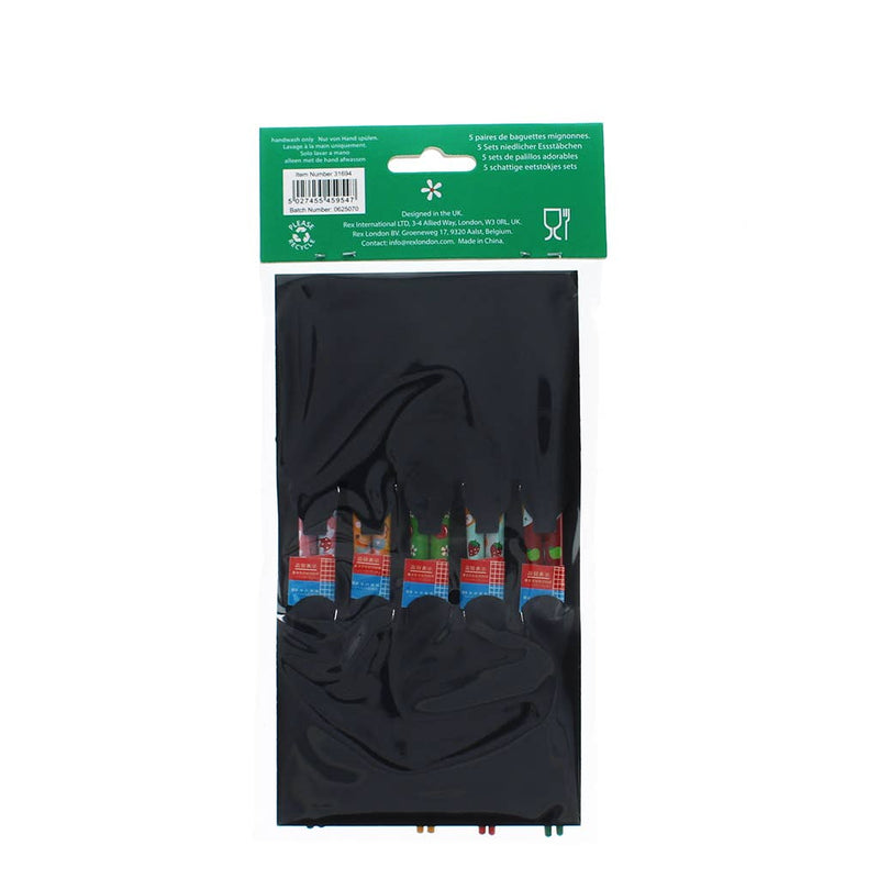 Children's Bamboo Chopsticks - Set of 5