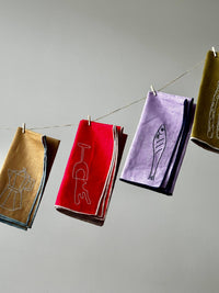 Linen Blend Napkins - Asparagus (Set of 2)