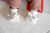 Cotton Knit Baby Slipper Socks: Sheep