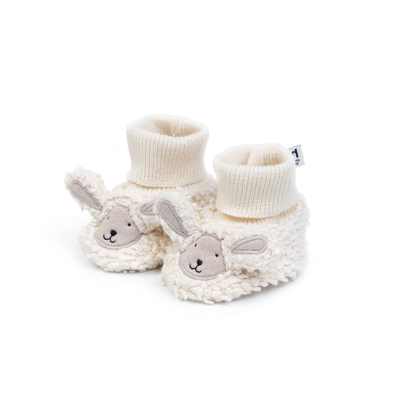 Cotton Knit Baby Slipper Socks: Sheep