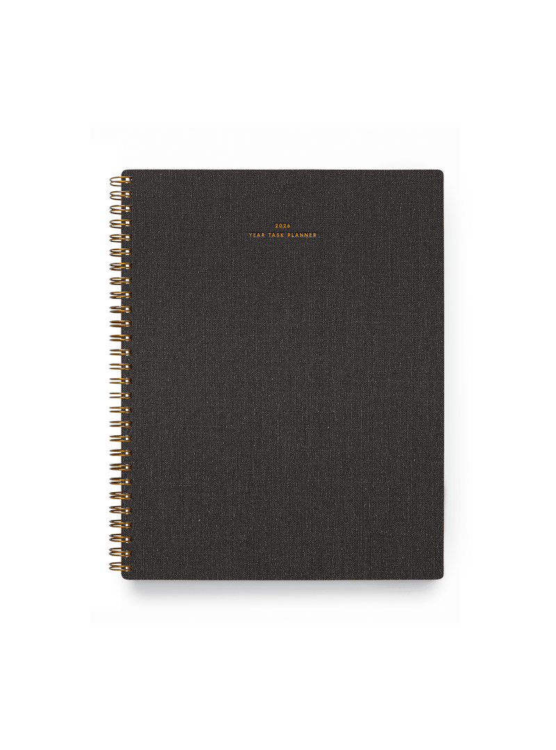 2026 Year Task Planner: Charcoal Gray / None