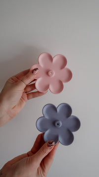 Flower incense holder | Fun home decor | Pastel decor: Purple