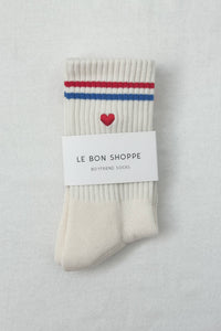 Embroidered Boyfriend socks - Milk & Heart