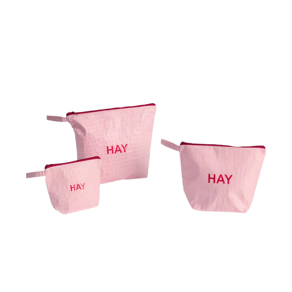 Candy Mono Wash Bag - Set of 3 - Light Pink