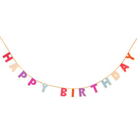 Pink Happy Birthday Garland | 3m | Birthday Decor |
