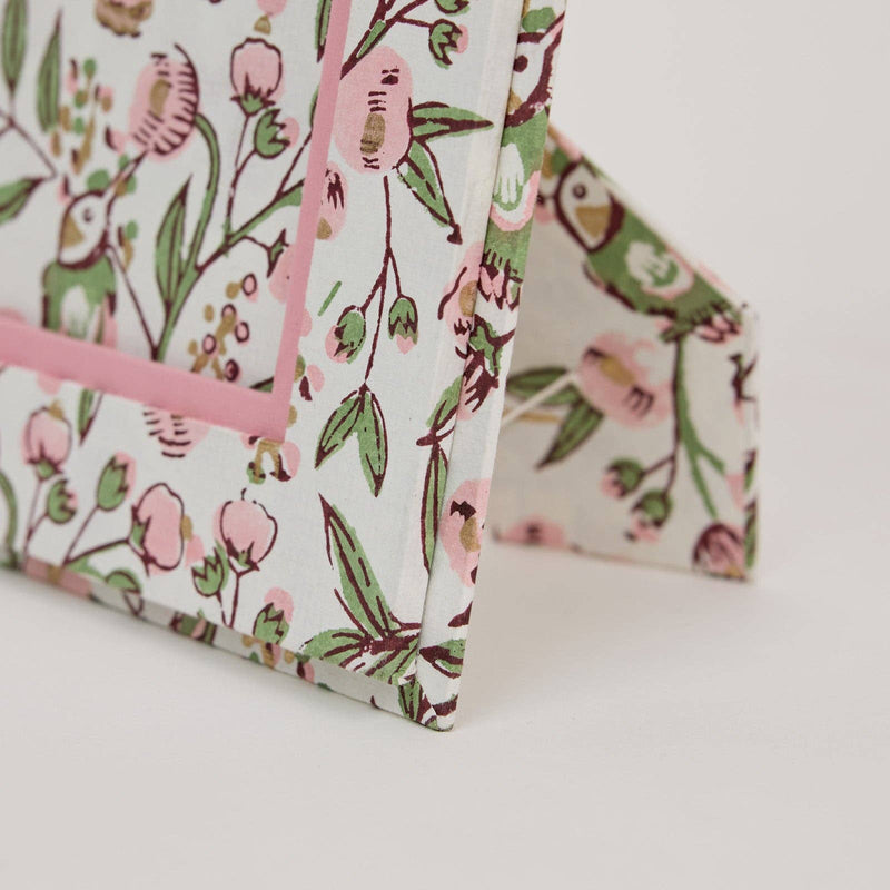 Block Printed Picture Frame (5x7) - Song Birds Blush
