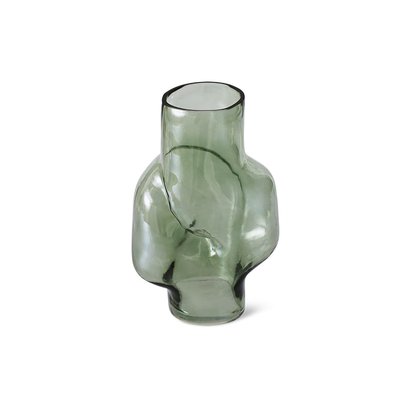 Gleam Glass High Vase - Olive