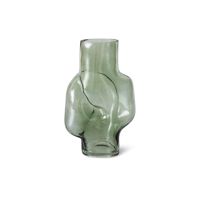 Gleam Glass High Vase - Olive