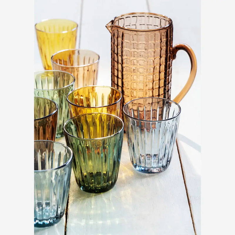 Madam Stoltz - Coloured Glass Jug (Brown)