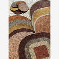 Madam Stoltz - Square Seagrass Placemat (Taupe Mix)