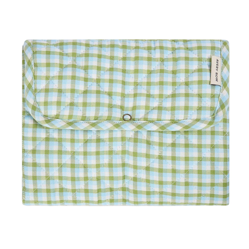 Cotton Travel Baby Changing Mat - Greenhouse Gingham