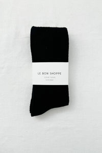 Le Bon Shoppe - Extended Cloud Socks - Jet Black