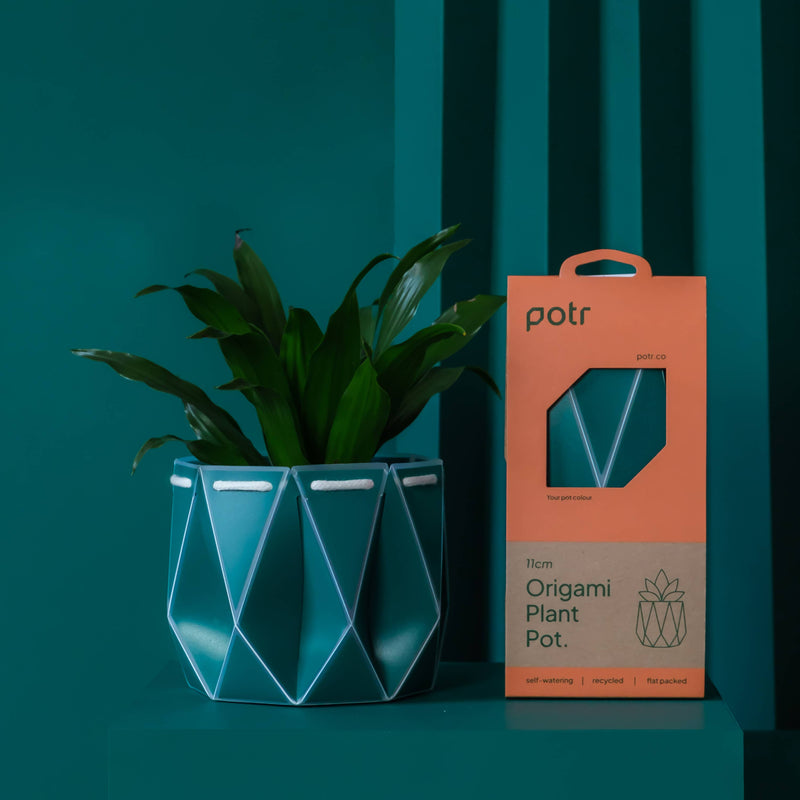 11cm Self-Watering Pot - Dark Teal