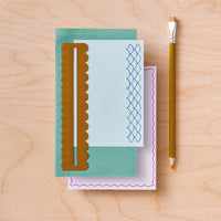 Wavy Brass Ruler - Scalloped Borders