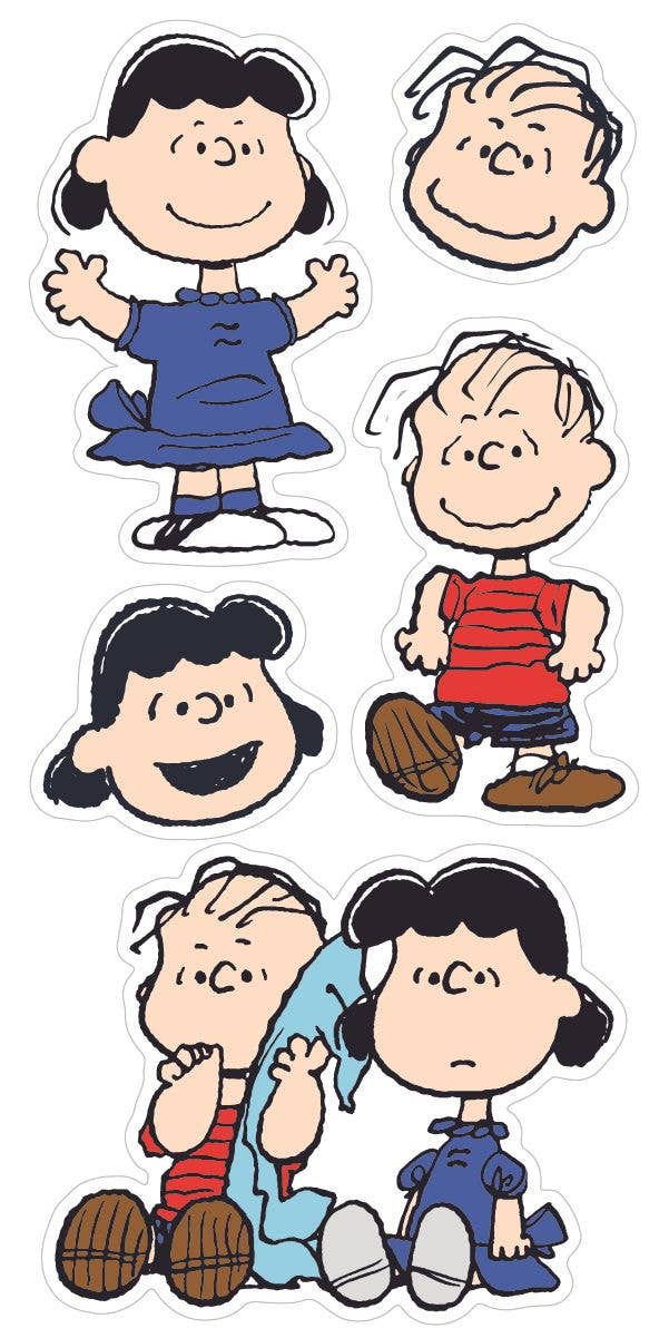 Lucy & Linus Stickers on the Roll - one sheet