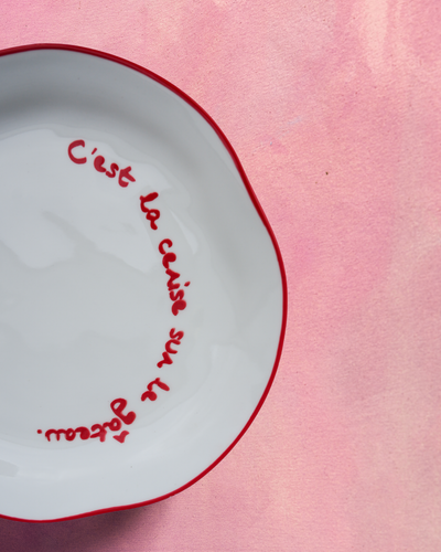 Statement Plate - 'C'est la cerise sur le gateau'