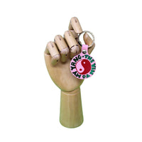 Yin and Yang Key Fob - Pale Pink