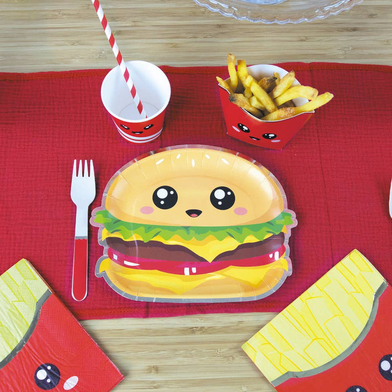 Salty Junk Food Burger - Plates - Set Of 8