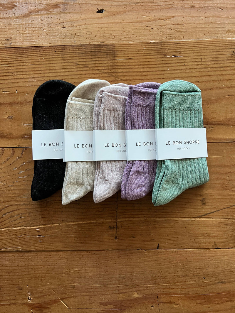 Her Socks - Pine Glitter