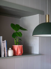 18cm Self-Watering Pot - Coral Orange