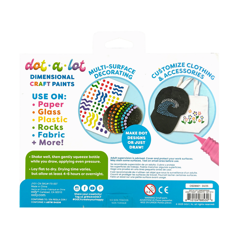 Dot-A-Lot - Dimensional Craft Paint - Bright (Set of 8)