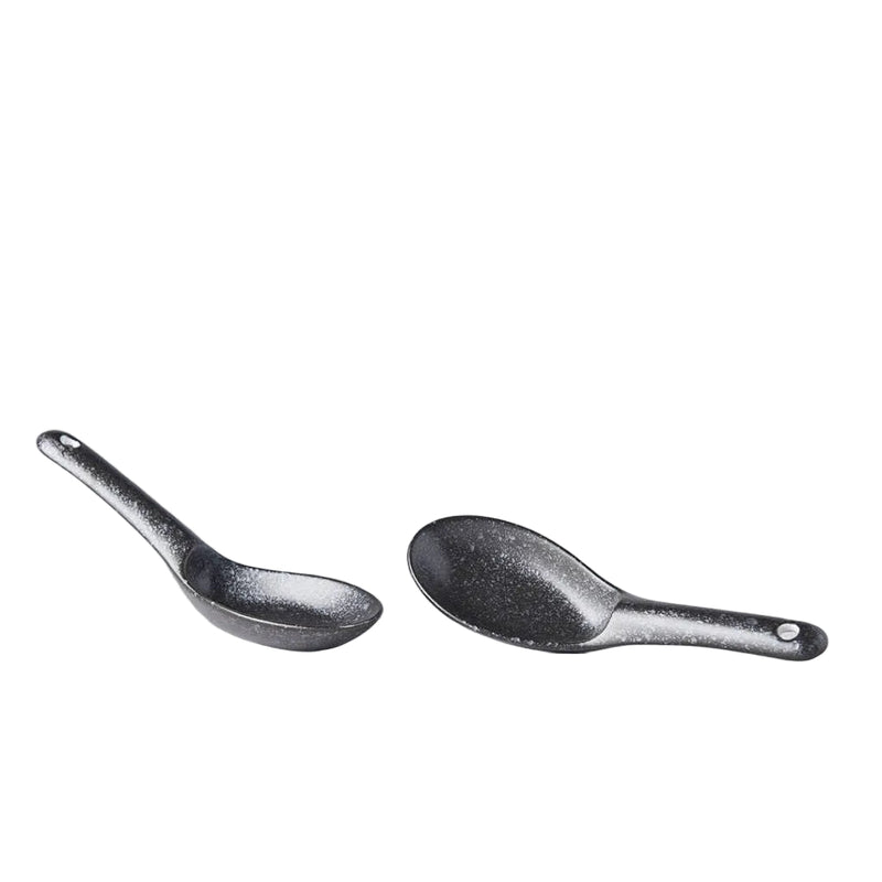 Matte Black Small Ramen Spoon 15cm