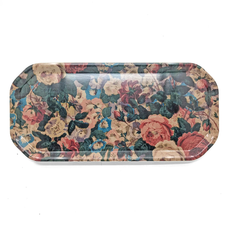 Large Octagonal Birch Wood Tray - Chintz