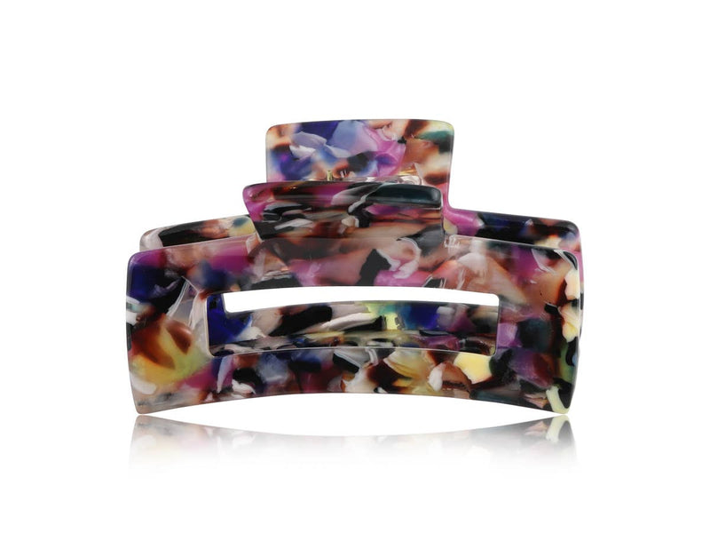 Big Metal London - Camille Bulldog Hairclip: Red/Blue/Grey