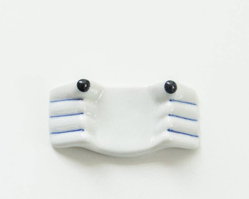 Gohobi Ocean Characters Chopstick Rest: White Crab