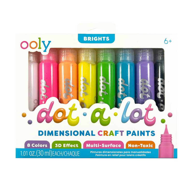 Dot-A-Lot - Dimensional Craft Paint - Bright (Set of 8)