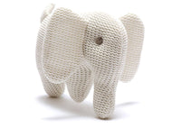 Knitted Elephant Baby Rattle