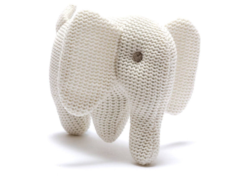 Knitted Elephant Baby Rattle