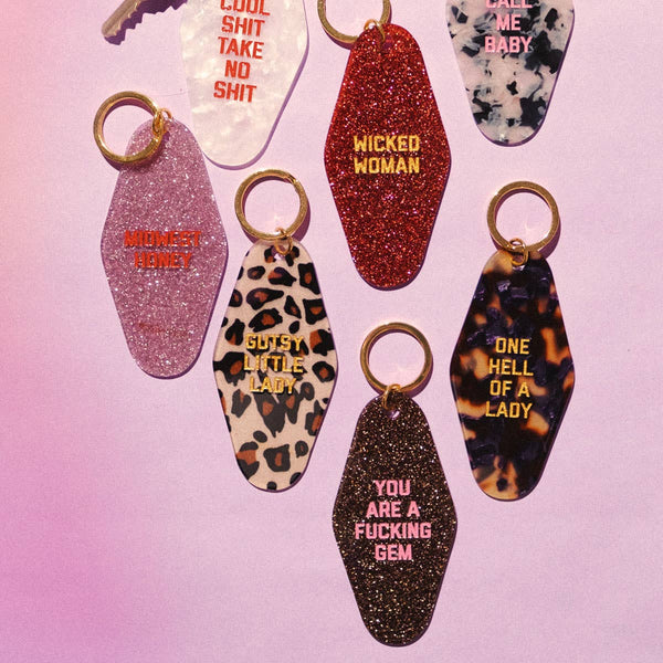 One Hell of a Lady Motel Keychain
