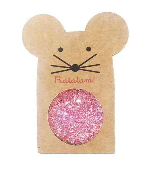 Starry Mouse Bouncing Ball - Pink Glitter