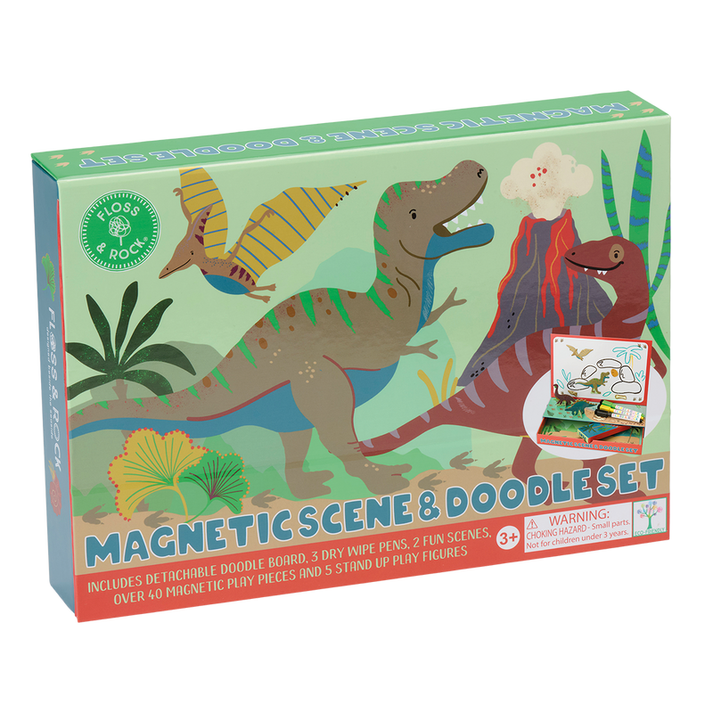Magnetic Scene & Doodle Set - Dino