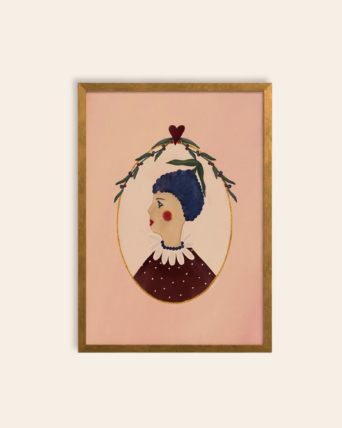 Queen of the Rodeo - Giclee Art Print - Blueberry: A3