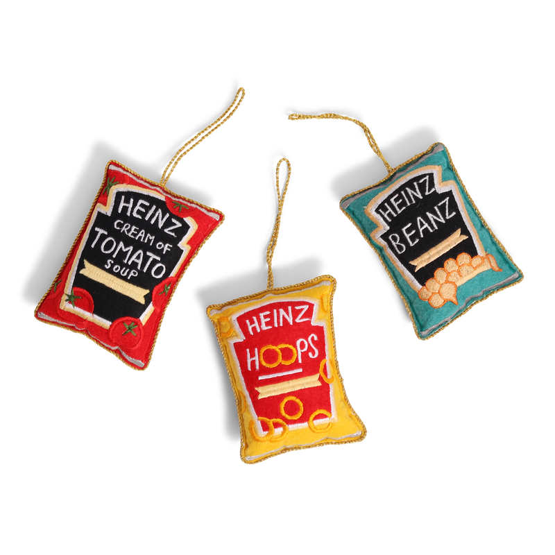 Heinz Spaghetti Hoops Embroidered Decoration