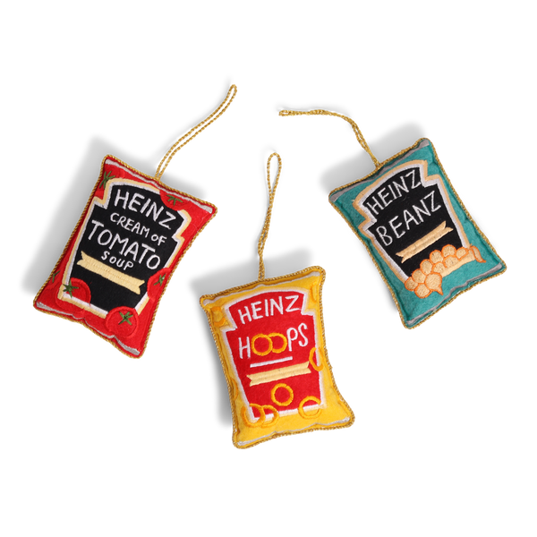 Heinz Spaghetti Hoops Embroidered Decoration