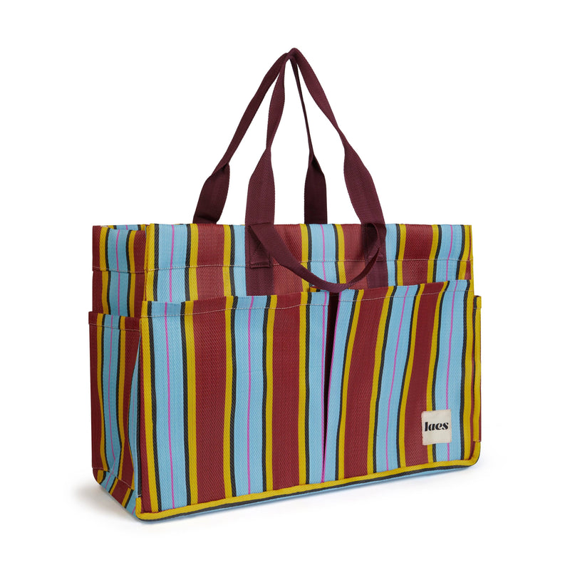 Beach bag - Blue / Wine / yellow