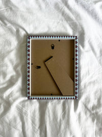 Burgundy & Blue Harlequin Frame: 8x6in (6x4in)