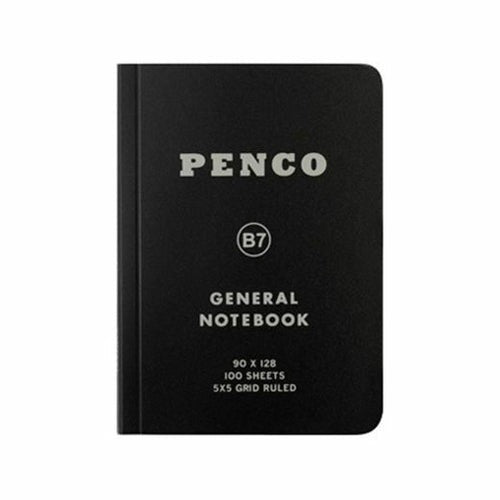 Soft PP Notebook - Grid - B7 - Black