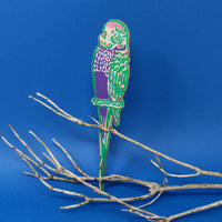 Parakeet Bookmark - Hot Pink/Red